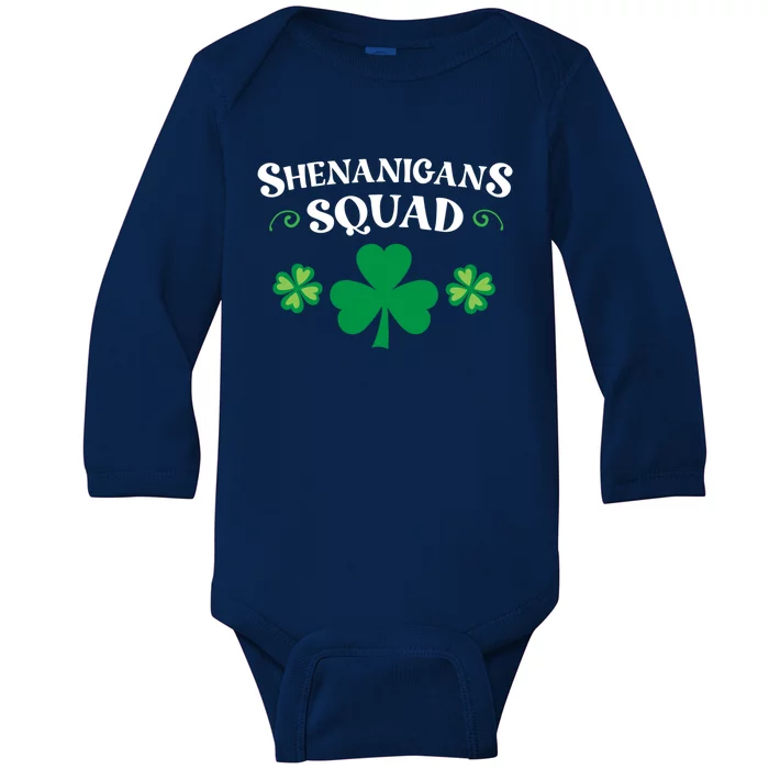 Shenanigans Squad Family Matching St Patricks Day Groups Gift Baby Long Sleeve Bodysuit