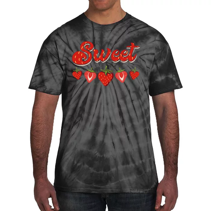 Sweet Strawberries Fruitarian Strawberry Berry Fruit Lover Tie-Dye T-Shirt