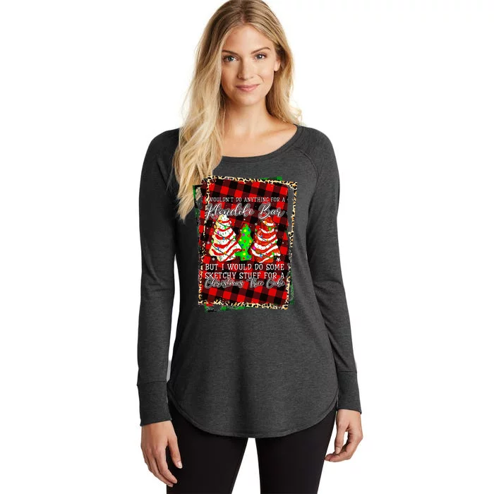 Sketchy Stuff For Some Christmas Tree Cakes Debbie Pajama Women's Perfect Tri Tunic Long Sleeve Shirt