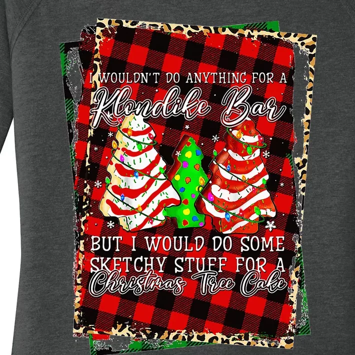 Sketchy Stuff For Some Christmas Tree Cakes Debbie Pajama Women's Perfect Tri Tunic Long Sleeve Shirt