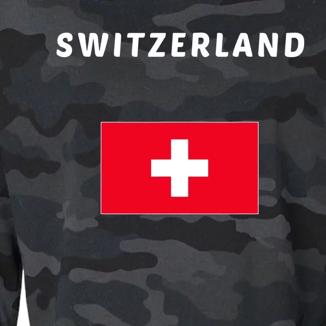 Switzerland Swiss Flag Cropped Pullover Crew