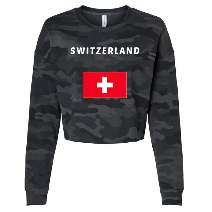 Switzerland Swiss Flag Cropped Pullover Crew