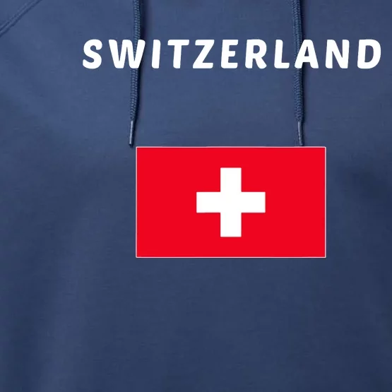 Switzerland Swiss Flag Performance Fleece Hoodie