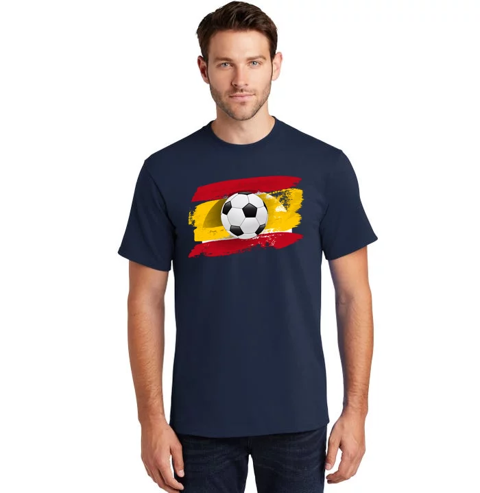 Spain Soccer Flag Tall T-Shirt