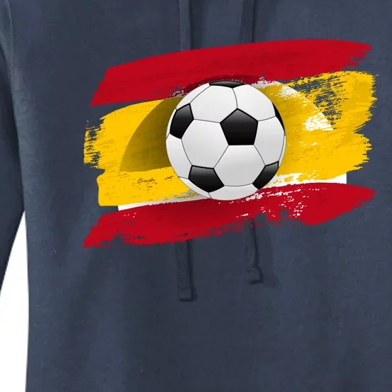 Spain Soccer Flag Women's Pullover Hoodie