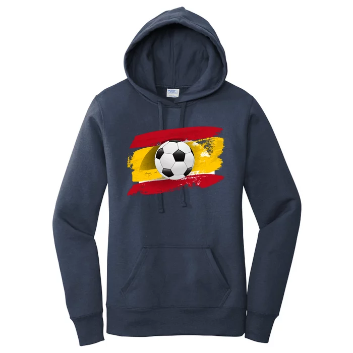 Spain Soccer Flag Women's Pullover Hoodie