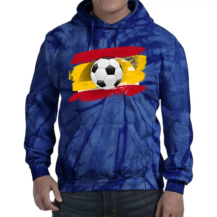 Spain Soccer Flag Tie Dye Hoodie