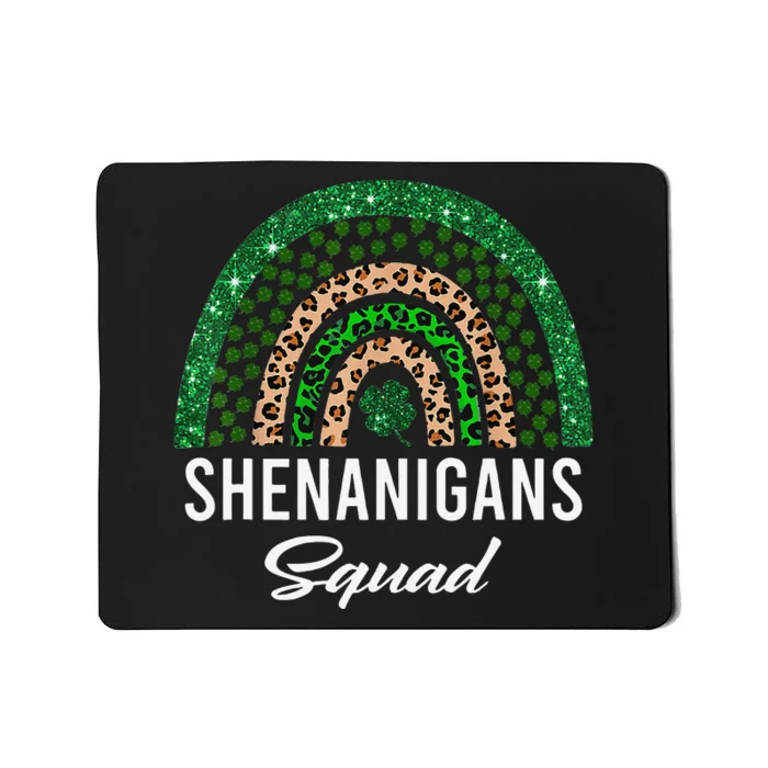 Shenanigans Squad Funny St Patricks Day Costume Rainbow Mousepad