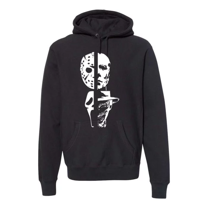 Supervillain Scary Faces Halloween Premium Hoodie