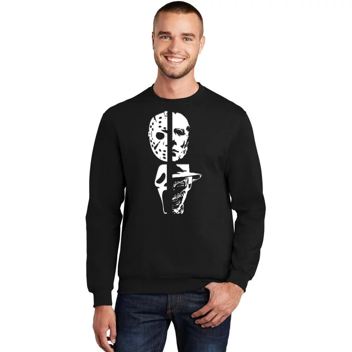 Supervillain Scary Faces Halloween Tall Sweatshirt