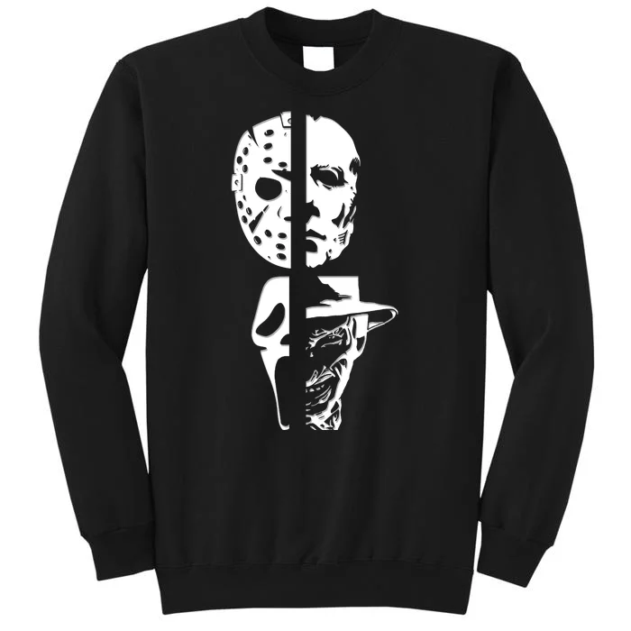 Supervillain Scary Faces Halloween Tall Sweatshirt