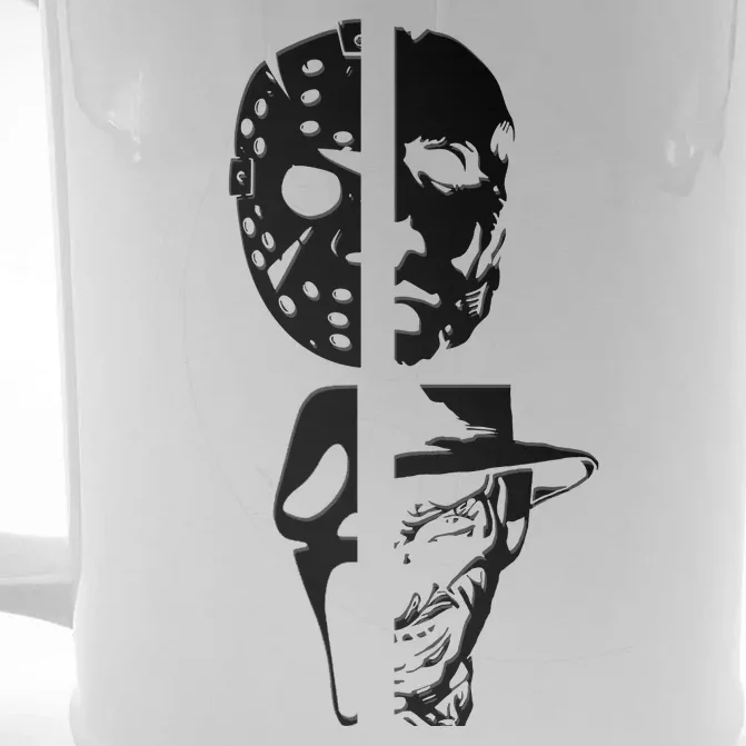 Supervillain Scary Faces Halloween Front & Back Beer Stein