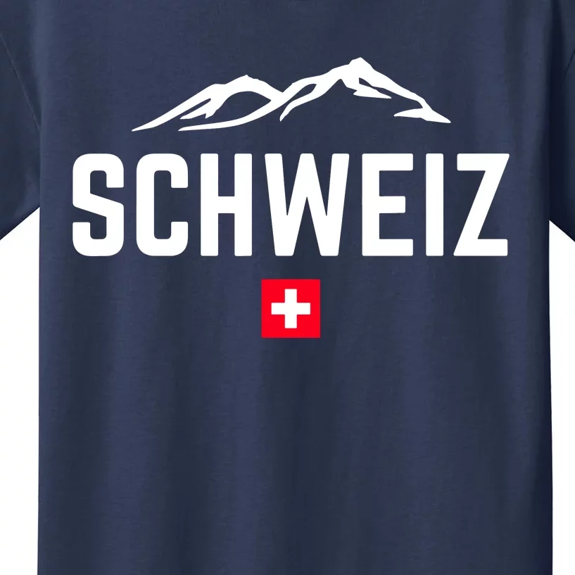 SUISSE SWITZERLAND Flag Kids T-Shirt