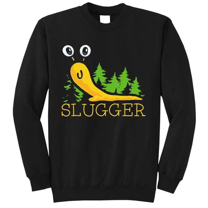 Slugger Slug – Funny Banana Slug Expert Baseball Game Player Sweatshirt