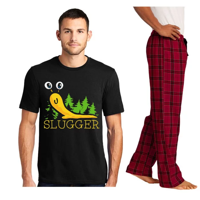 Slugger Slug – Funny Banana Slug Expert Baseball Game Player Pajama Set