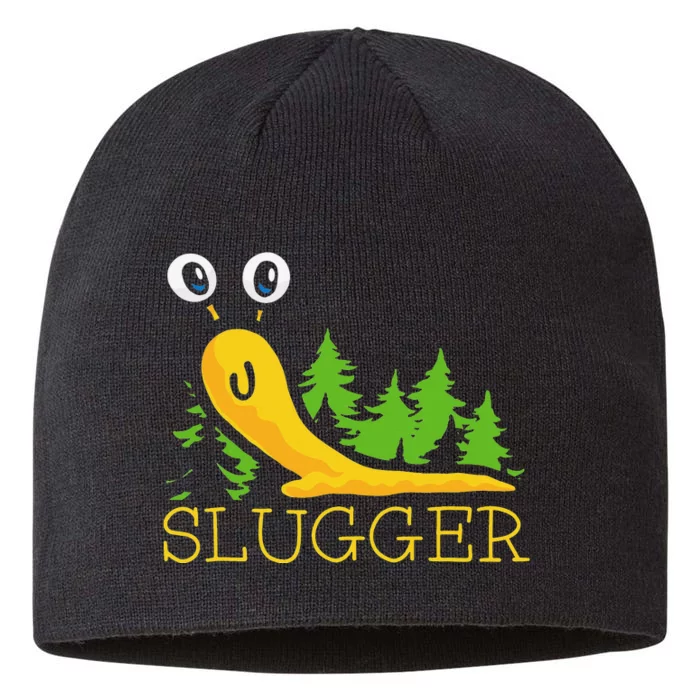 Slugger Slug – Funny Banana Slug Expert Baseball Game Player 8 1/2in Sustainable Knit Beanie