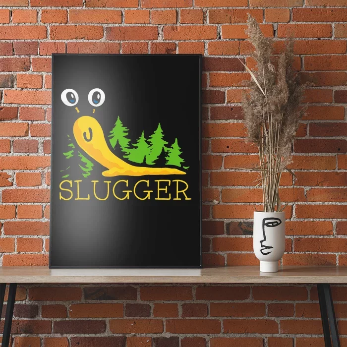 Slugger Slug – Funny Banana Slug Expert Baseball Game Player Poster