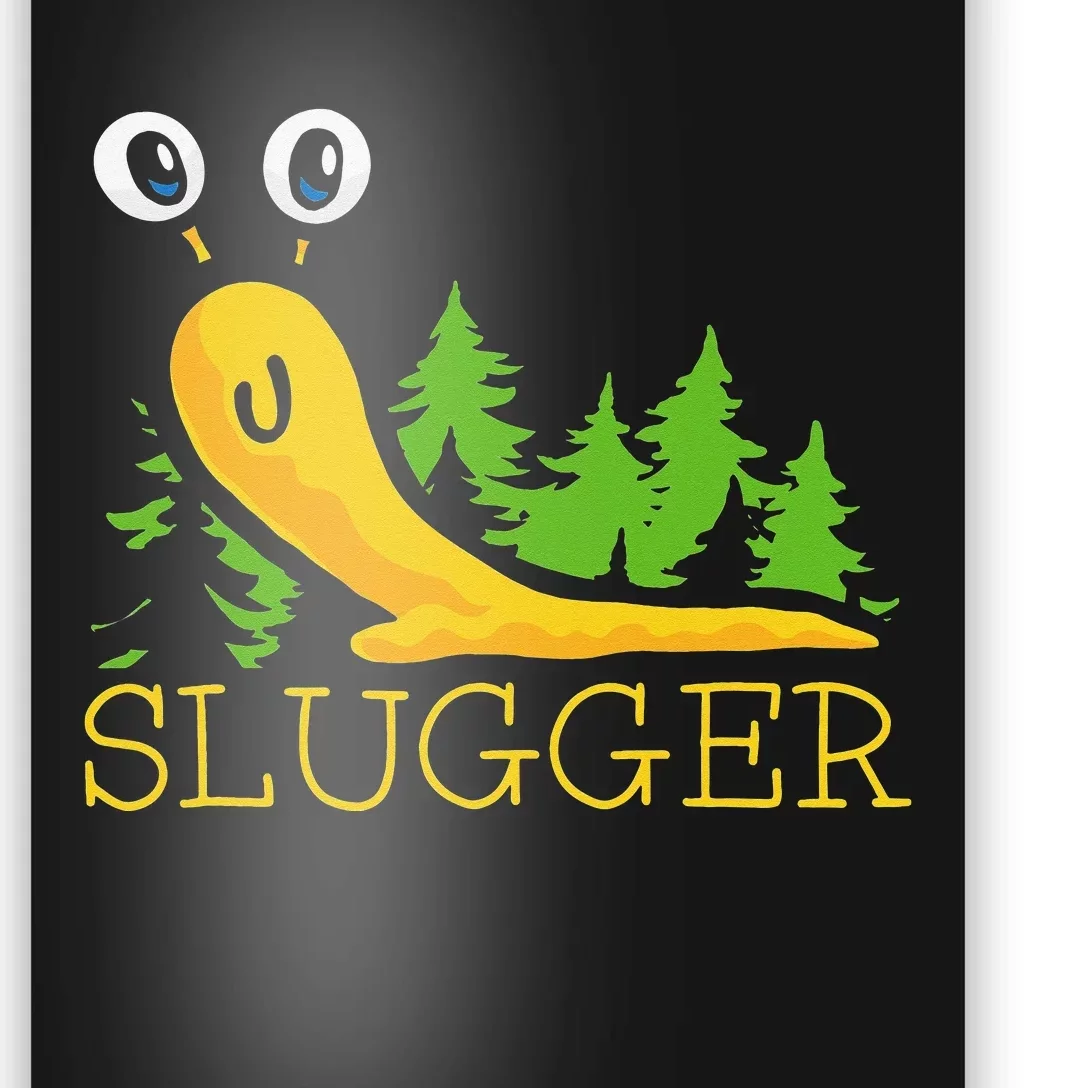 Slugger Slug – Funny Banana Slug Expert Baseball Game Player Poster