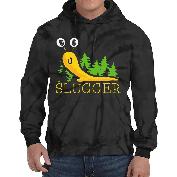 Slugger Slug – Funny Banana Slug Expert Baseball Game Player Tie Dye Hoodie