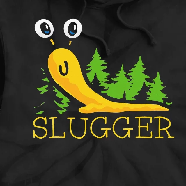 Slugger Slug – Funny Banana Slug Expert Baseball Game Player Tie Dye Hoodie