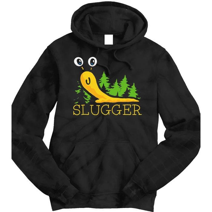 Slugger Slug – Funny Banana Slug Expert Baseball Game Player Tie Dye Hoodie