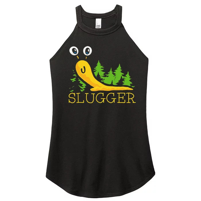 Slugger Slug – Funny Banana Slug Expert Baseball Game Player Women’s Perfect Tri Rocker Tank