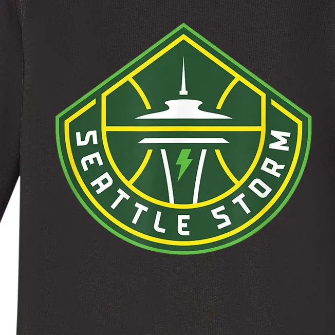 Seattle Storm Fan Base Baby Long Sleeve Bodysuit