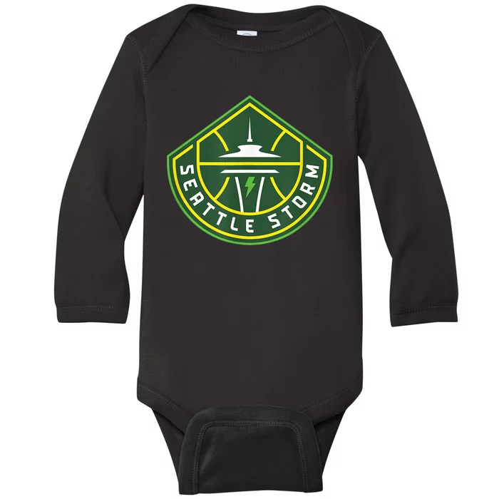 Seattle Storm Fan Base Baby Long Sleeve Bodysuit