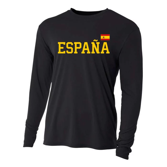 Spain Spanish Flag Red EspañA Cooling Performance Long Sleeve Crew