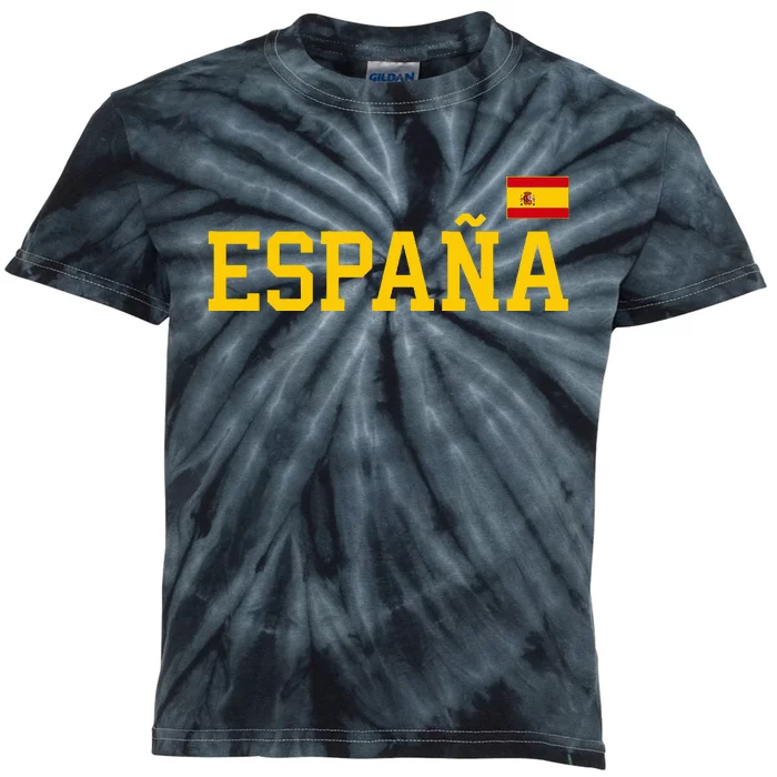 Spain Spanish Flag Red EspañA Kids Tie-Dye T-Shirt