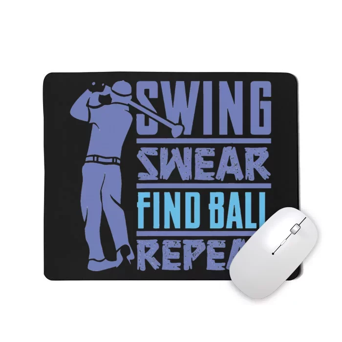 Swing Swear Find Golf cart golfer costume golfing Mousepad