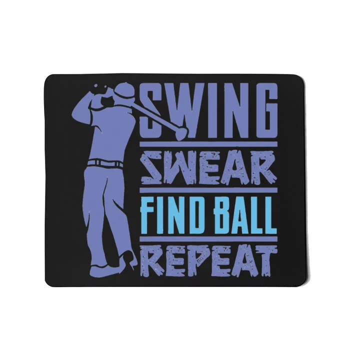 Swing Swear Find Golf cart golfer costume golfing Mousepad