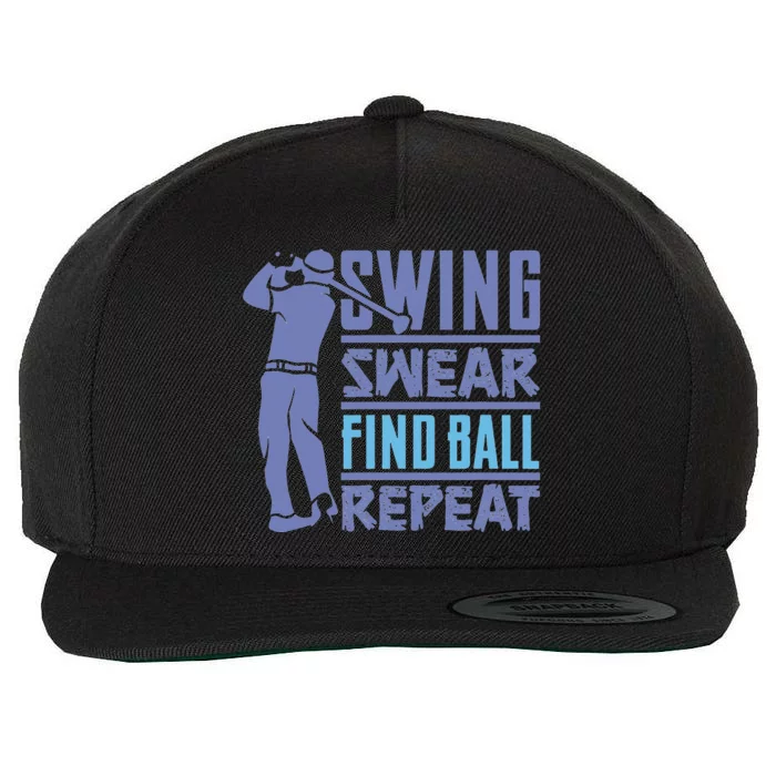 Swing Swear Find Golf cart golfer costume golfing Wool Snapback Cap