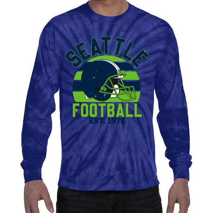 Seattle Seahawk Football Est 1976 Team Supporter Tie-Dye Long Sleeve Shirt