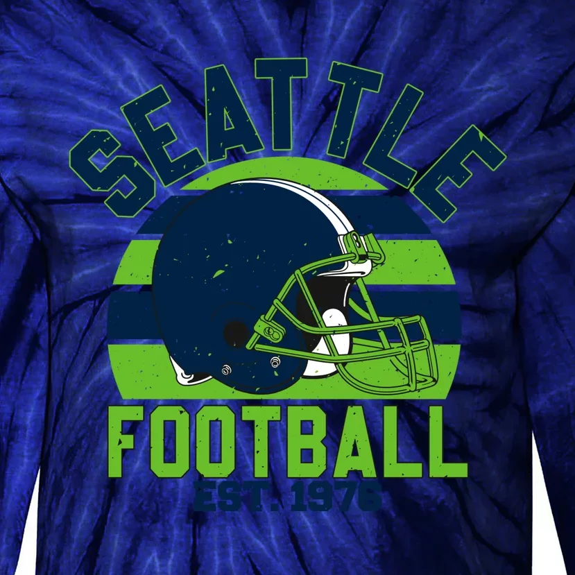 Seattle Seahawk Football Est 1976 Team Supporter Tie-Dye Long Sleeve Shirt