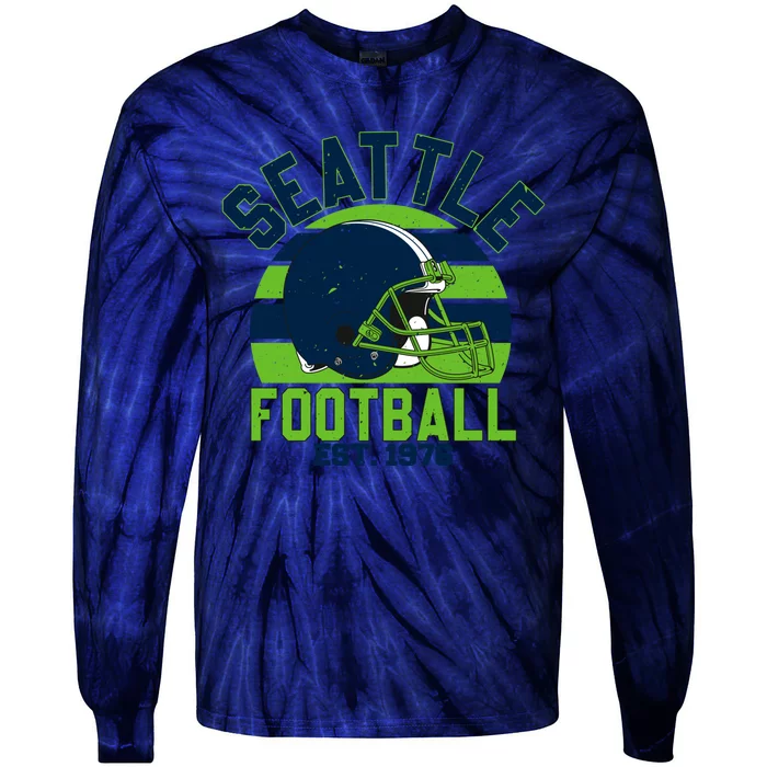 Seattle Seahawk Football Est 1976 Team Supporter Tie-Dye Long Sleeve Shirt