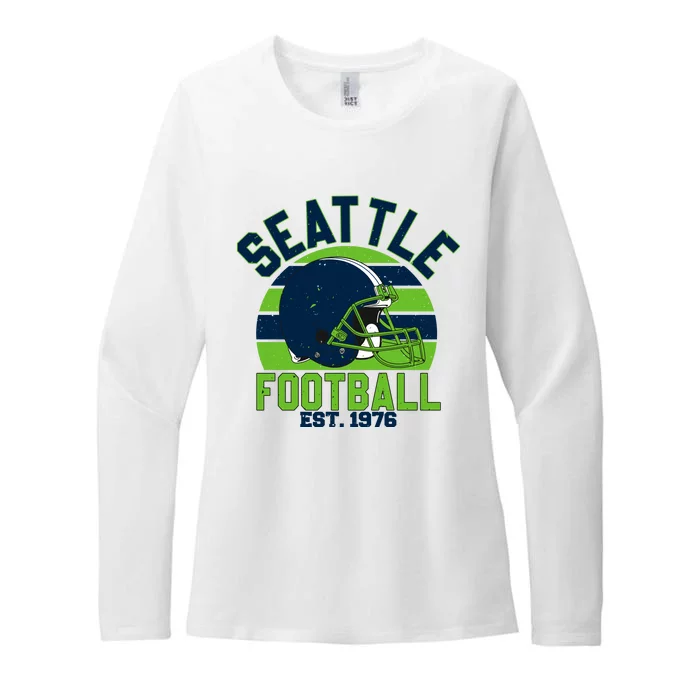 Seattle Seahawk Football Est 1976 Team Supporter Womens CVC Long Sleeve Shirt