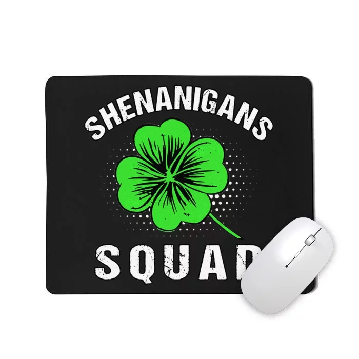 Shenanigans Squad Funny St Patricks Day Costume Rainbow Mousepad