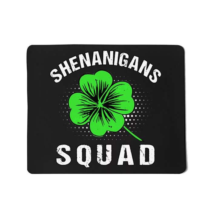 Shenanigans Squad Funny St Patricks Day Costume Rainbow Mousepad