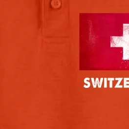 Swiss Switzerland Flag Cute Gift Dry Zone Grid Performance Polo