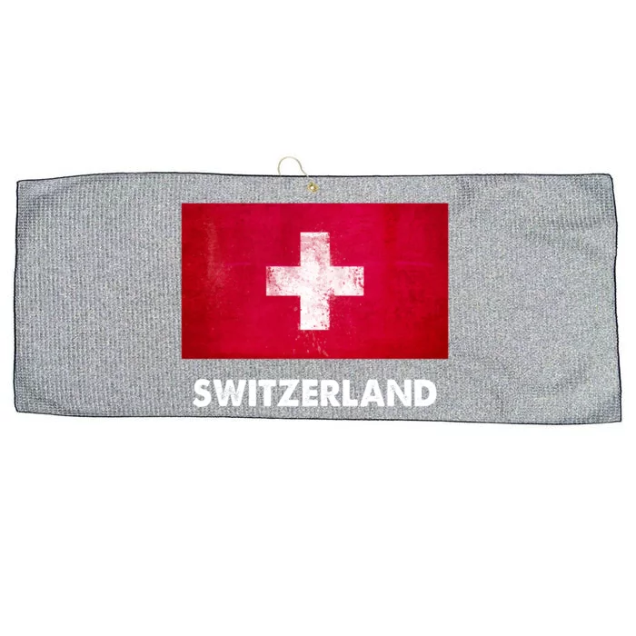 Swiss Switzerland Flag Cute Gift Large Microfiber Waffle Golf Towel