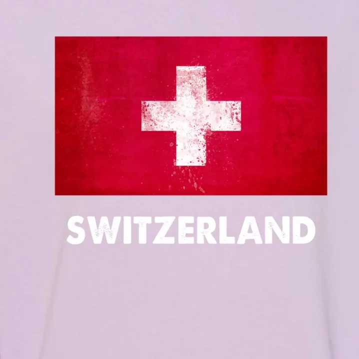 Swiss Switzerland Flag Cute Gift Garment-Dyed Sweatshirt