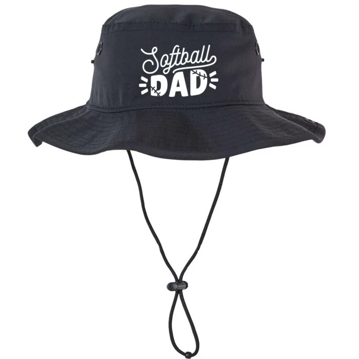 Softball Sports Funny Softball Dad Gift Legacy Cool Fit Booney Bucket Hat