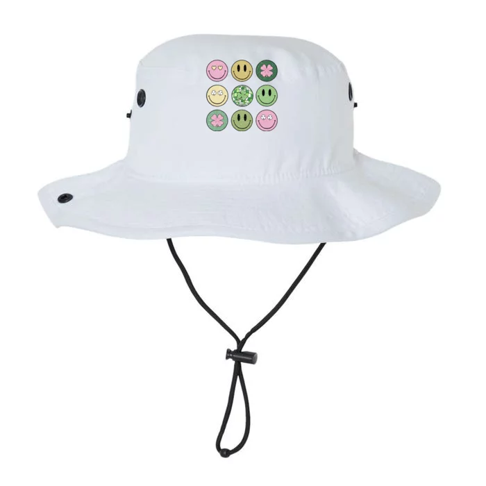 Shamrock Smile Face Disco Retro Groovy St Patricks Day Lucky Legacy Cool Fit Booney Bucket Hat