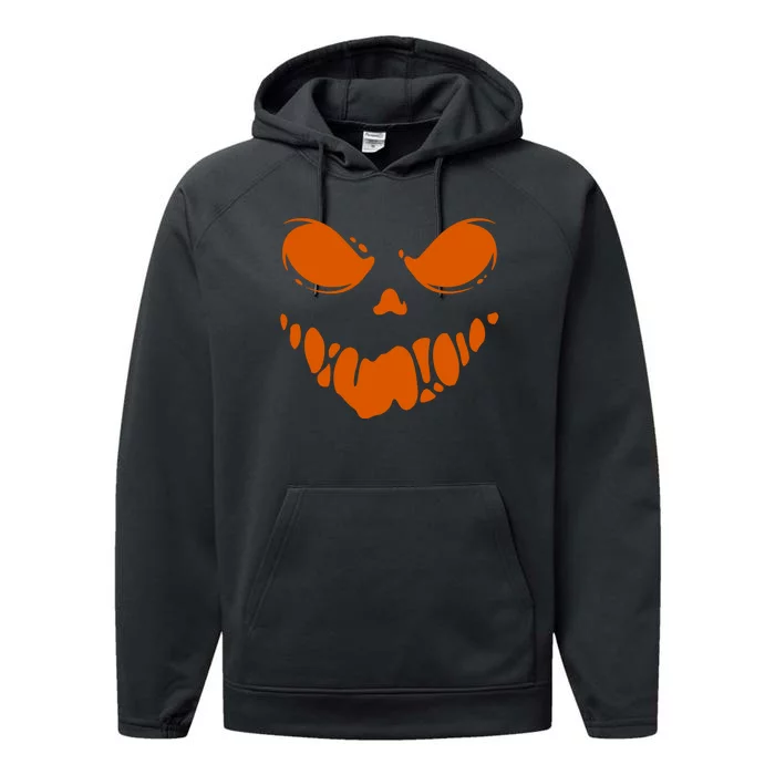 Scary Spooky Face Halloween Gift Performance Fleece Hoodie