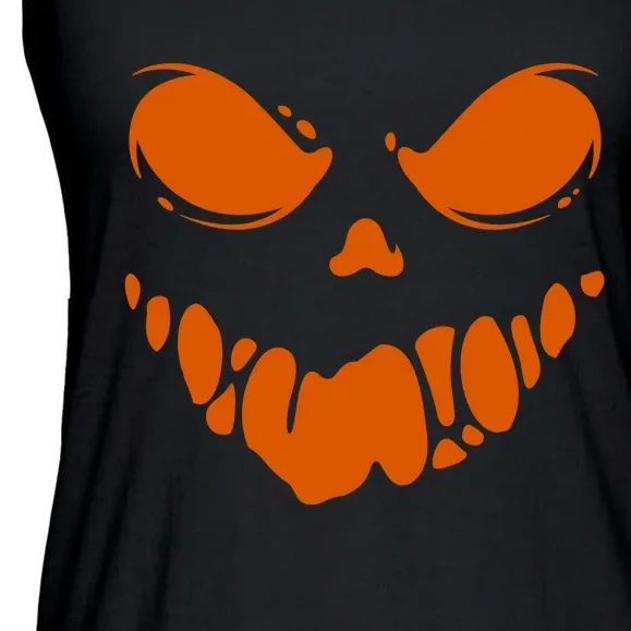 Scary Spooky Face Halloween Gift Ladies Essential Flowy Tank