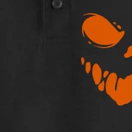 Scary Spooky Face Halloween Gift Dry Zone Grid Performance Polo