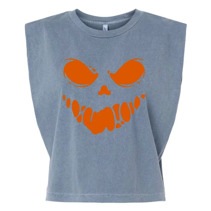 Scary Spooky Face Halloween Gift Garment-Dyed Women's Muscle Tee