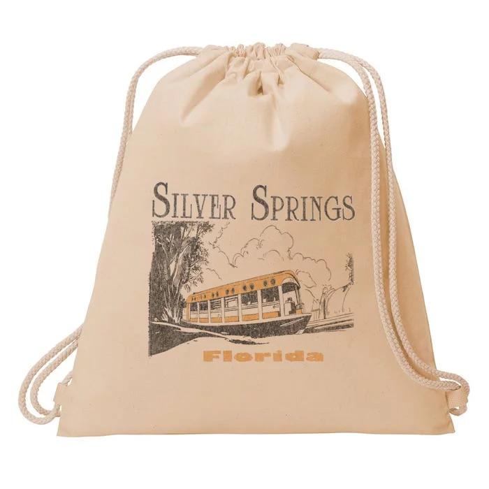 Silver Springs Florida Drawstring Bag