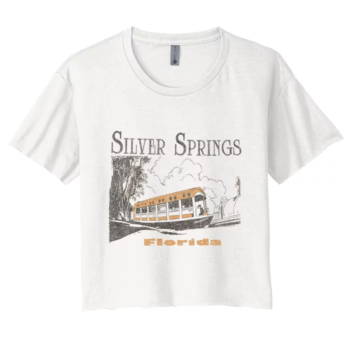 Silver Springs Florida Women's Crop Top Tee